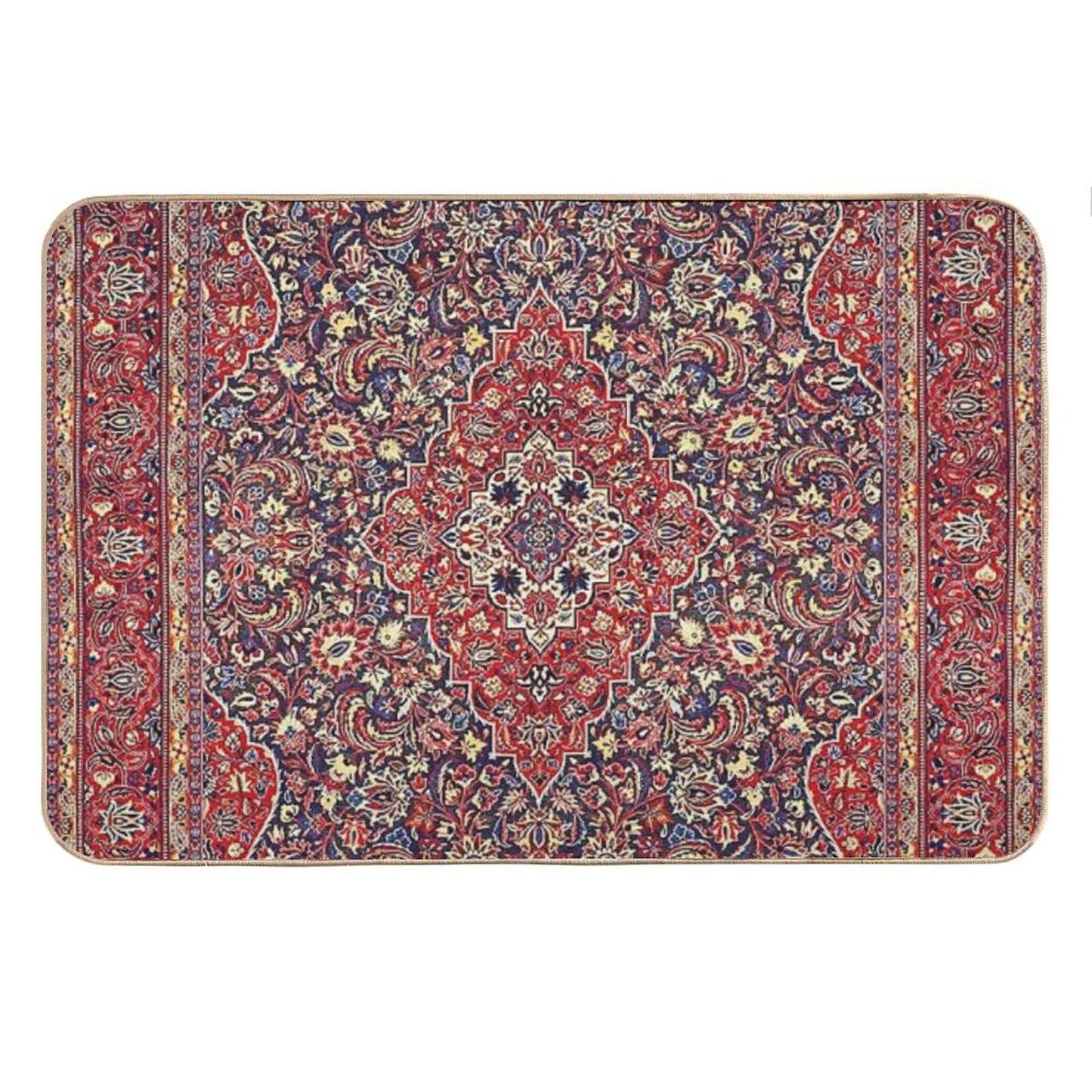 Northwest Persian Silk Carpet Print Bath Mat