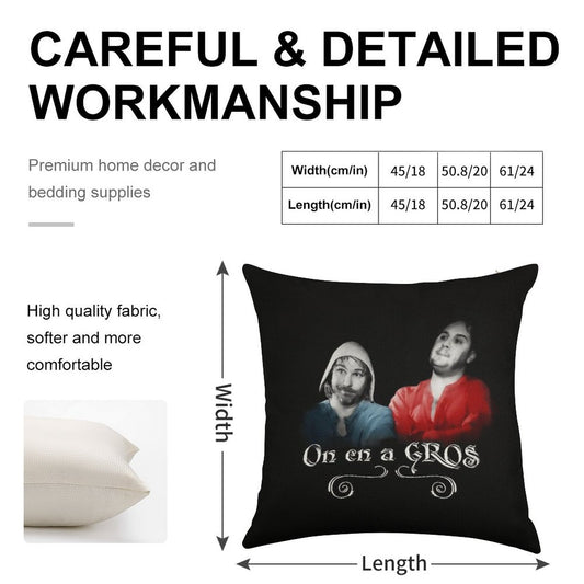 We Have GROS - Karadoc And Perceval Linen Throw Pillow Cover