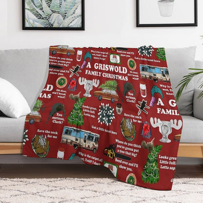 Christmas Vacation Collage Throw Blanket