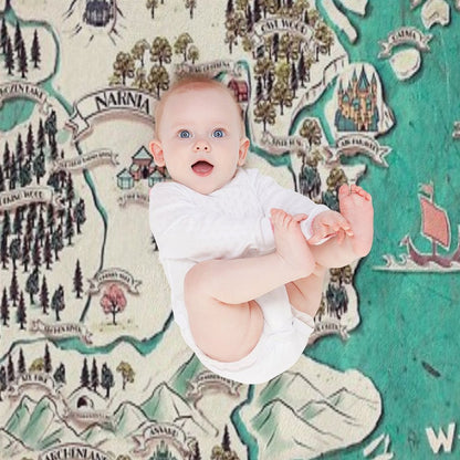 Map of Narnia Throw Blanket