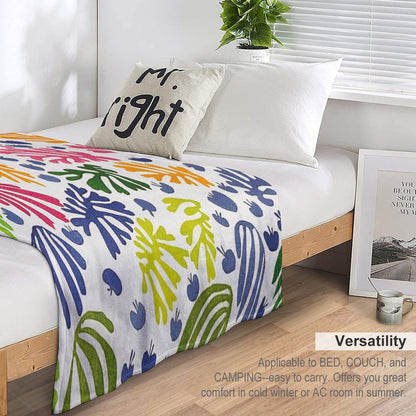 Matisse Floral Pattern Throw Blanket