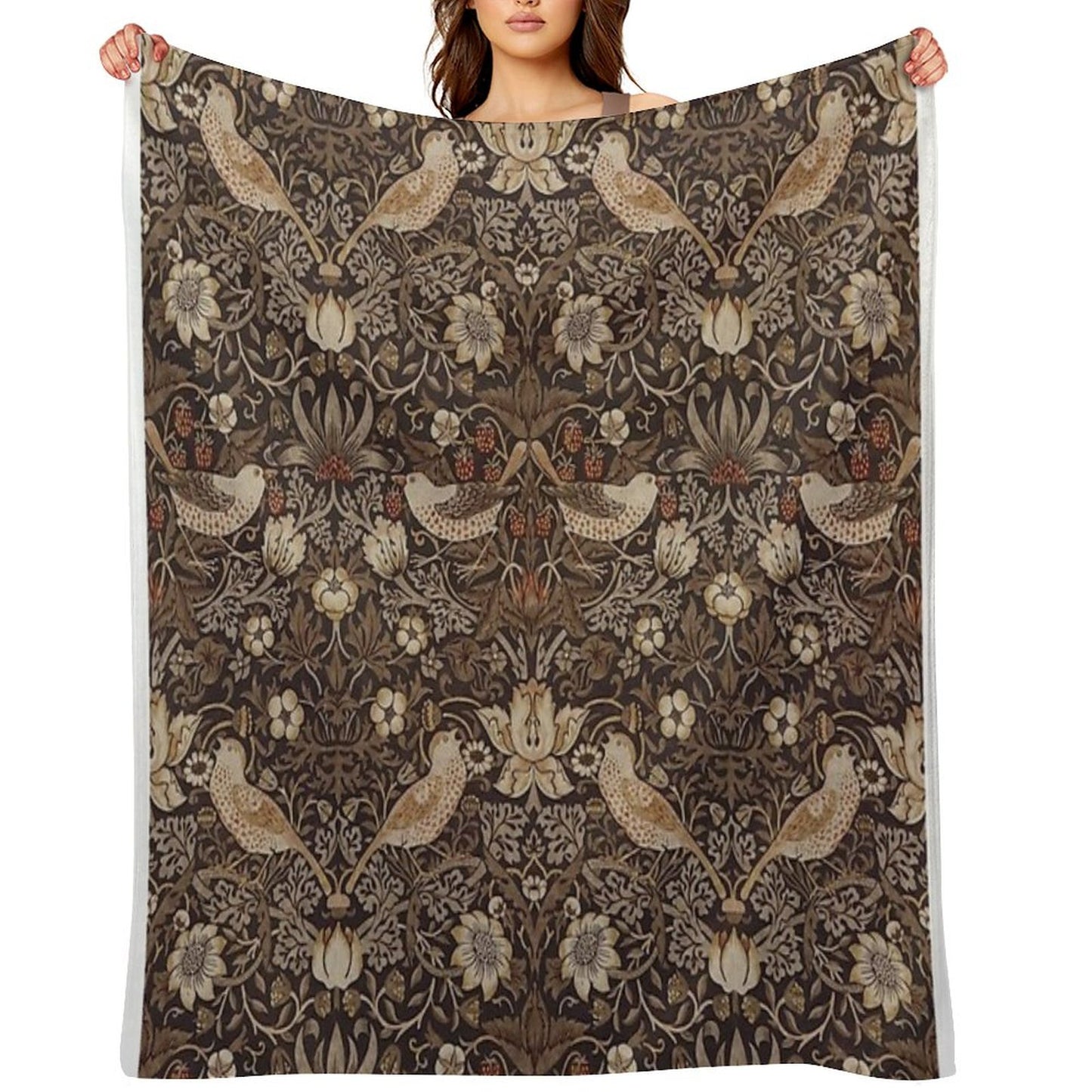 William Morris - Strawberry Thief Throw Blanket