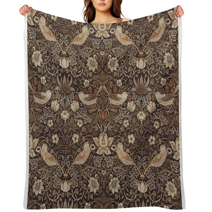 William Morris - Strawberry Thief Throw Blanket