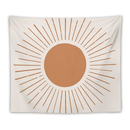 Terracotta Boho Sun Rays Tapestry