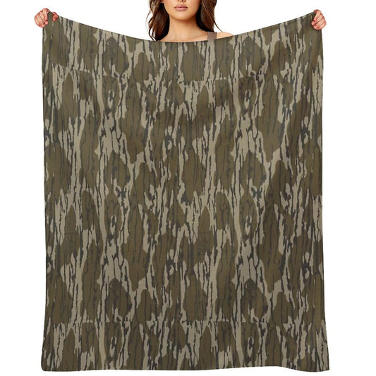 Everything Bottom Lands Camo Throw Blanket