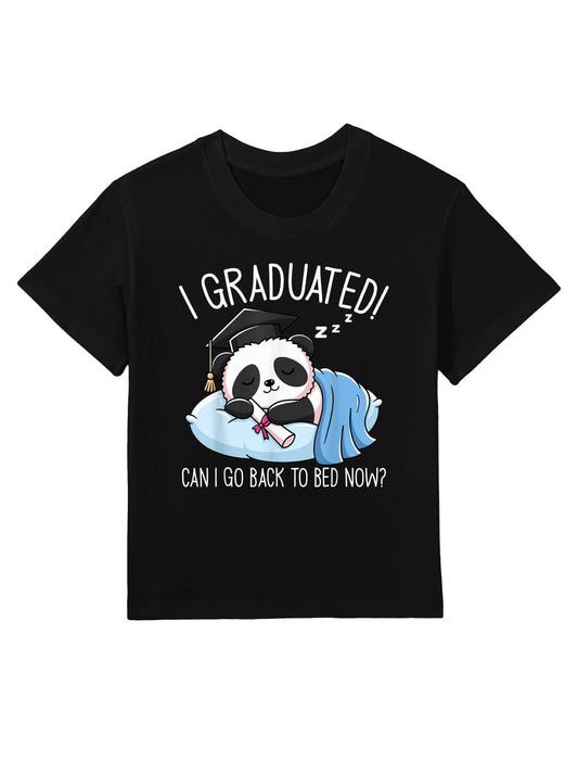 Graduation Funny I Graduated Can I Go Back To Bed Now Kids T-Shirt