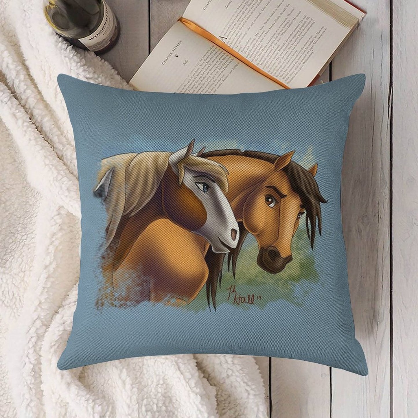 Spirit And Rain - Love Found Us Linen Throw Pillow Cover