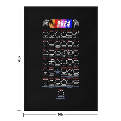 Schedule Nascar Cup Series 2024 Throw Blanket