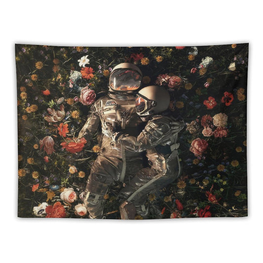 Astronaut Garden Delights II Tapestry