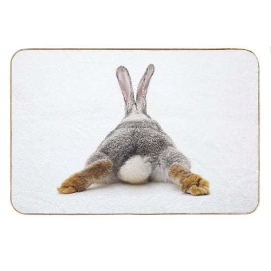 Just Relax Rabbit - View from Behind Bath Mat
