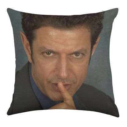 Jeff Goldblum Linen Throw Pillow Cover
