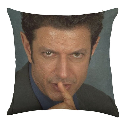 Jeff Goldblum Linen Throw Pillow Cover