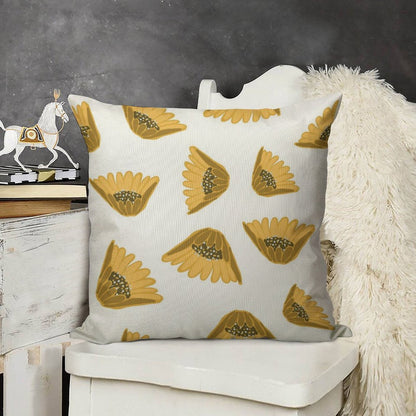 Sunflower Arrival Linen Throw Pillow Cover