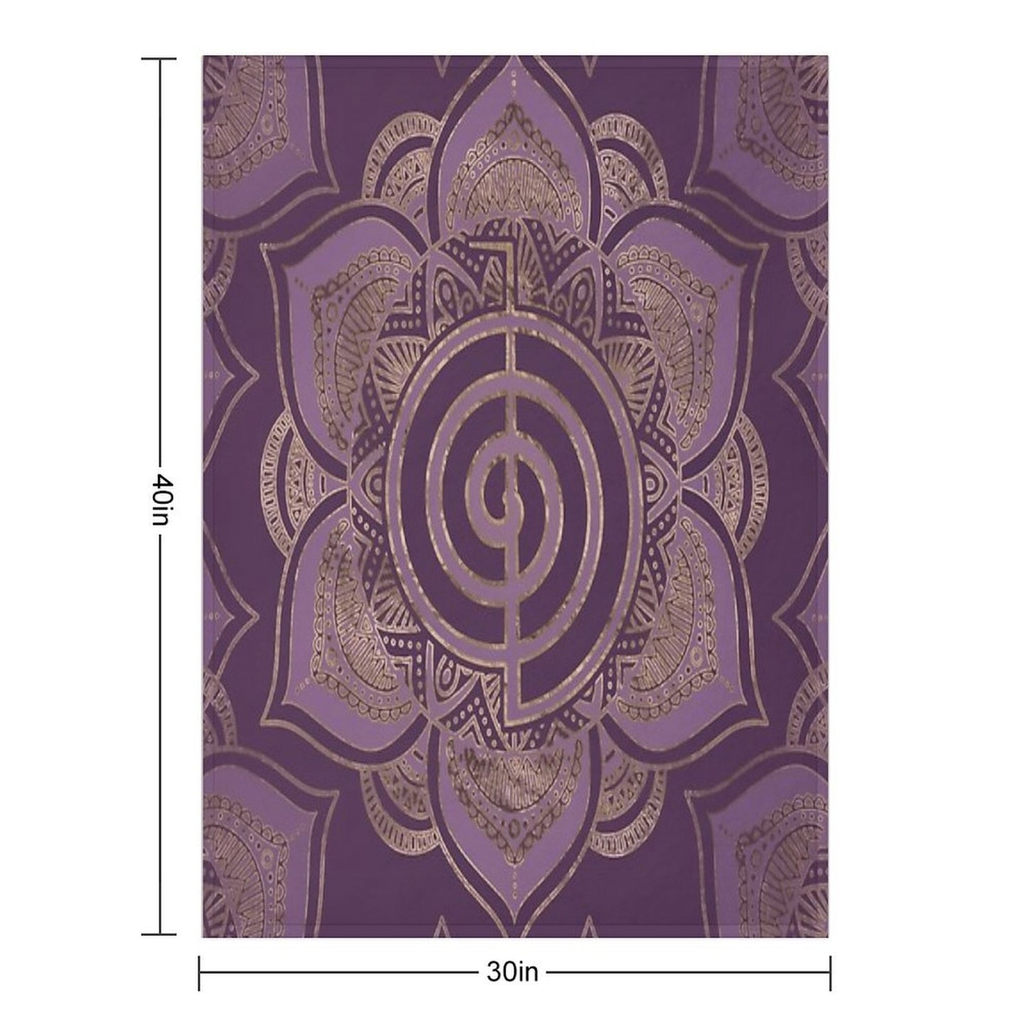Reiki Cho Ku Rei - Pastel And Gold Throw Blanket