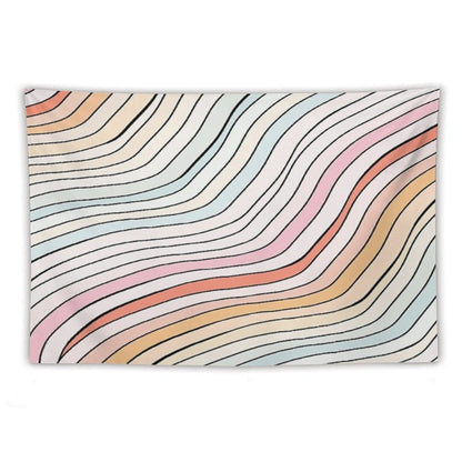 Wavy Summer Aesthetic Tapestry