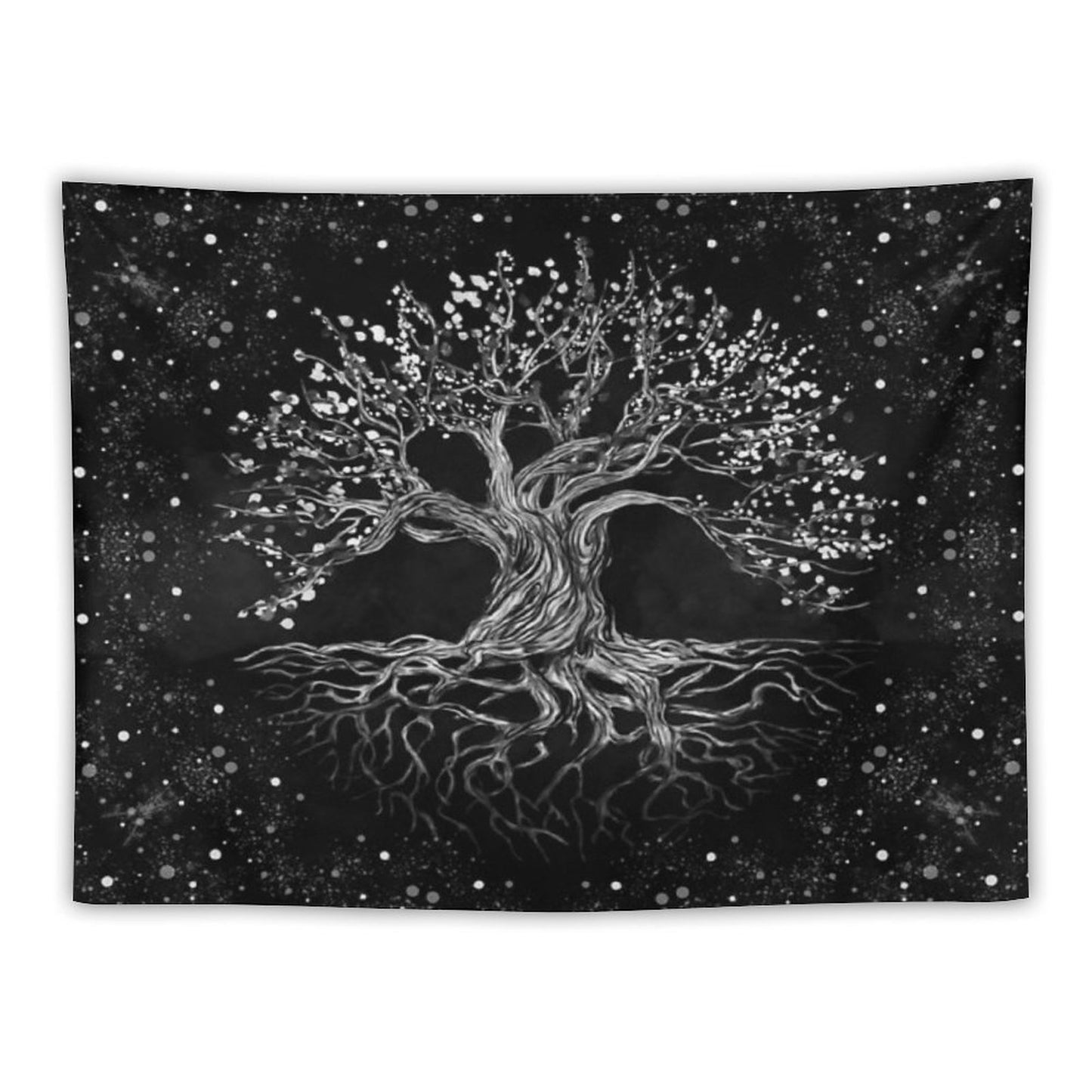 Tree of Life Drawing Black And White Tapestry