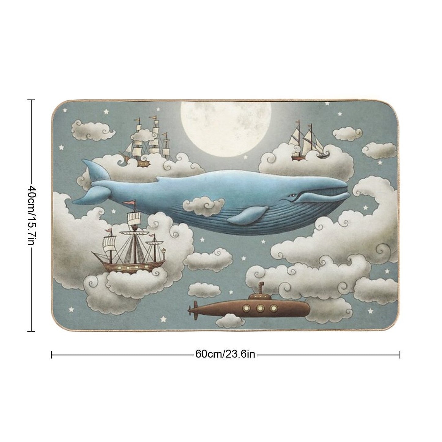 Ocean Meets Sky Bath Mat