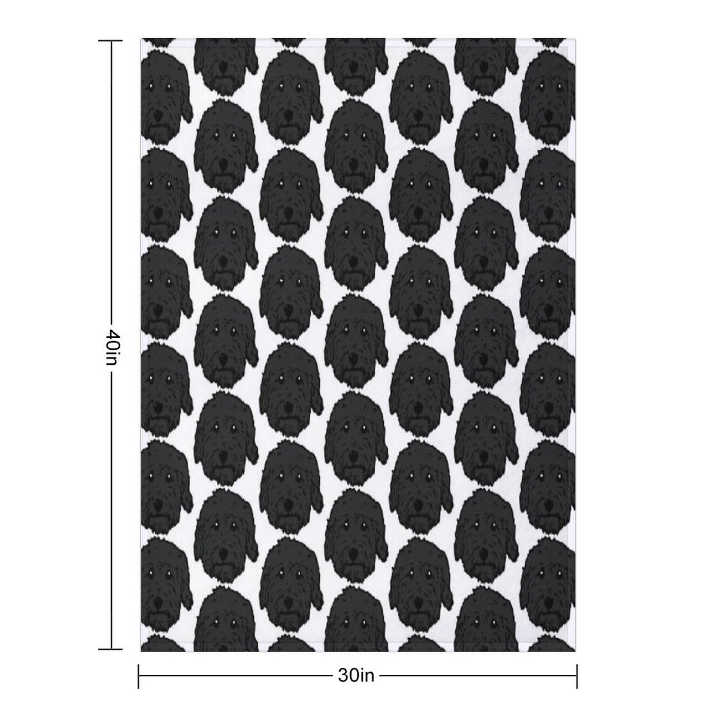 Charcoal Poodle - Dark Gray Goldendoodle! Black Labradoodle! Adorable Doodle Teddy Bear Dog - in Chocolate Brown, Dark Brown Dog Throw Blanket