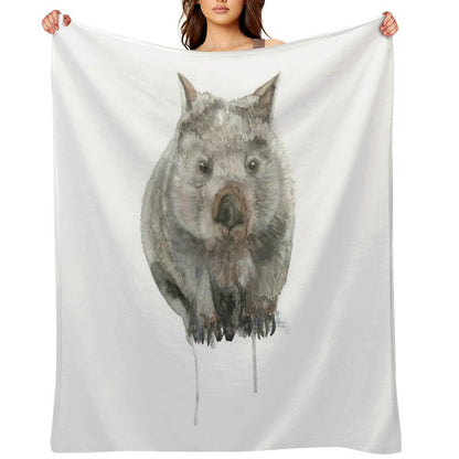 Common Wombat Throw Blanket