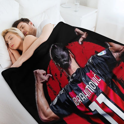 Zlatan Ibrahimovic Ac Milan Throw Blanket