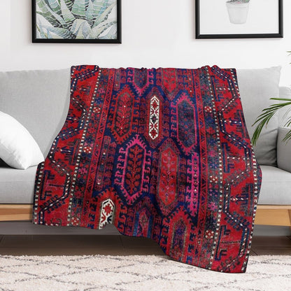 Timuri Herat  Antique Afghanistan Tribal Rug Print Throw Blanket