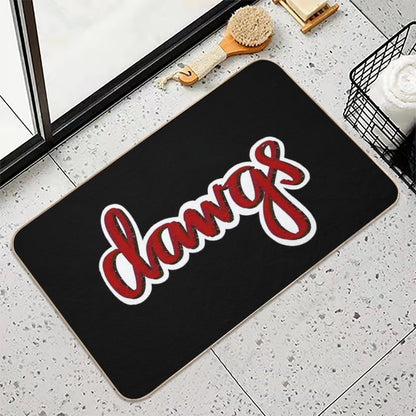 Dawgs Retro Calligraphy Bath Mat