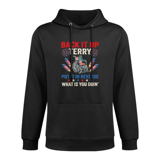 Back It Up Terry Put It In Reverse Fireworks 4th Of July Kangaroo Pocket Hoodie