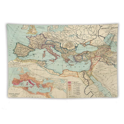 Vintage Map of The Roman Empire Tapestry