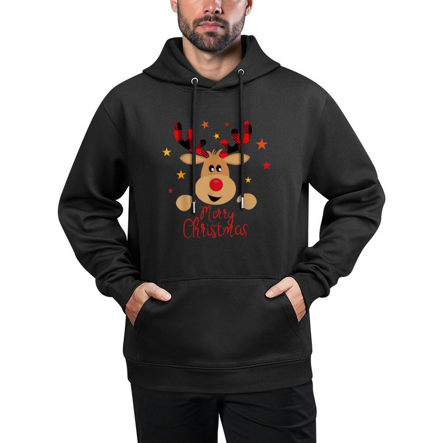 Merry Christmas Reindeer Men Women Kids Matching Reindeer Moisture-Wicking Hoodie