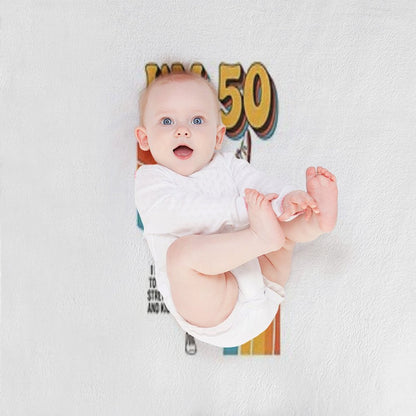 I'm 50 I Like to Kick, Streth, And Kick! Funny 50 Years Old Throw Blanket