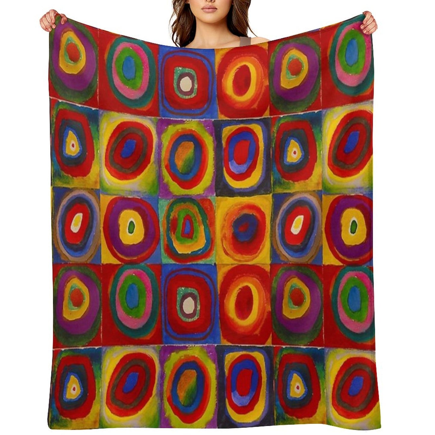 KANDINSKY HD - Color Study Squares Art Painting Throw Blanket