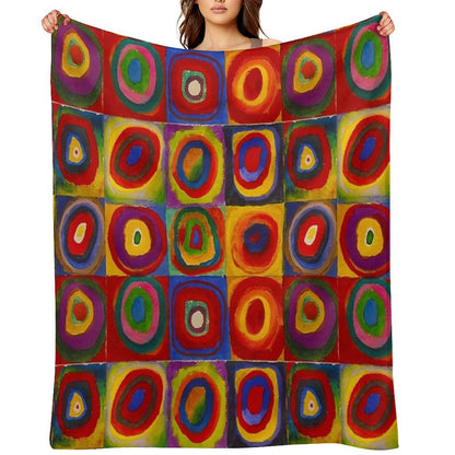 KANDINSKY HD - Color Study Squares Art Painting Throw Blanket