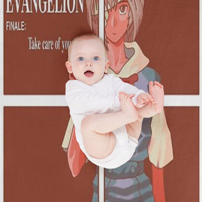 Rei Ayanami Finale Take Care Of Yourself Throw Blanket