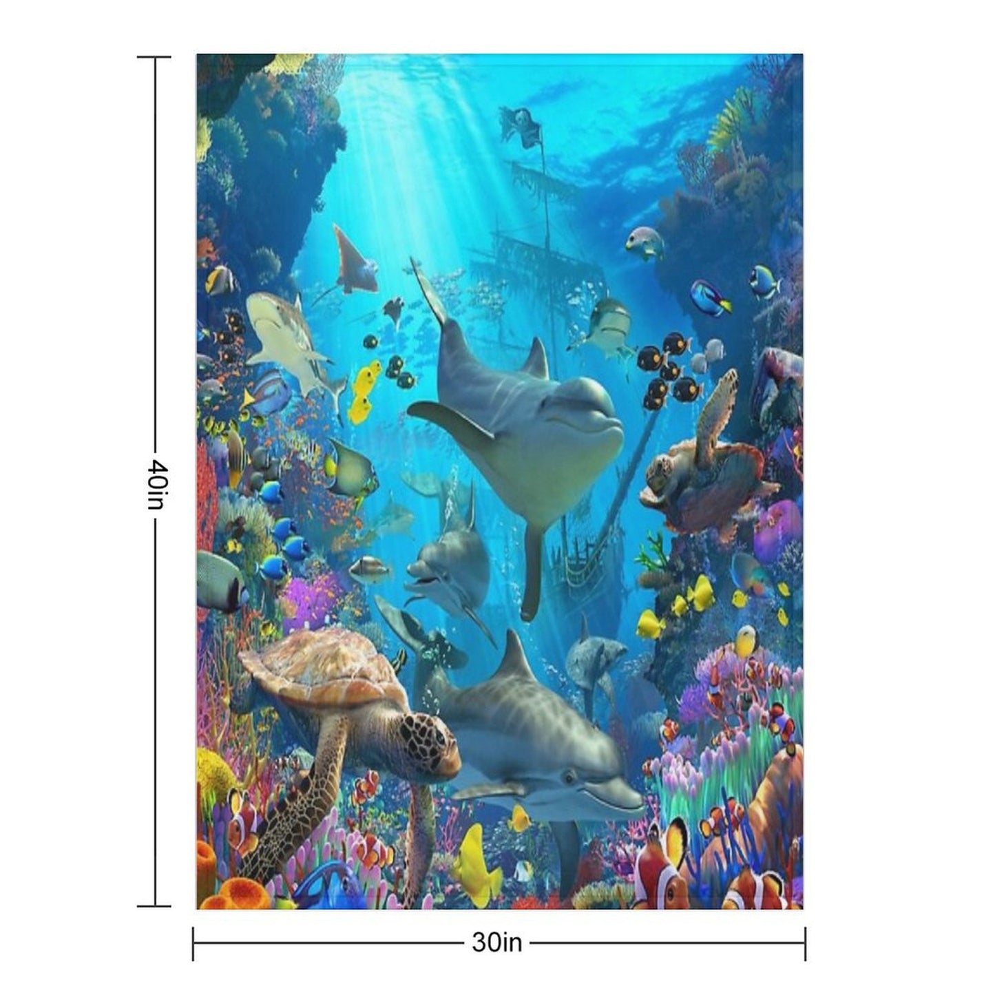 Dolphin Playground Throw Blanket