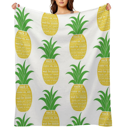 Psych Quotes Pineapple Throw Blanket