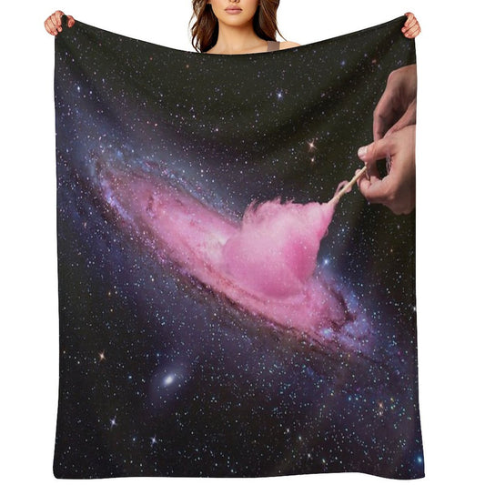 Cosmic Cotton Candy - Pink Stardust Throw Blanket