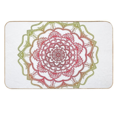 Rose of Duality (Light Mandala)  Slip-Resistant Bath Mat