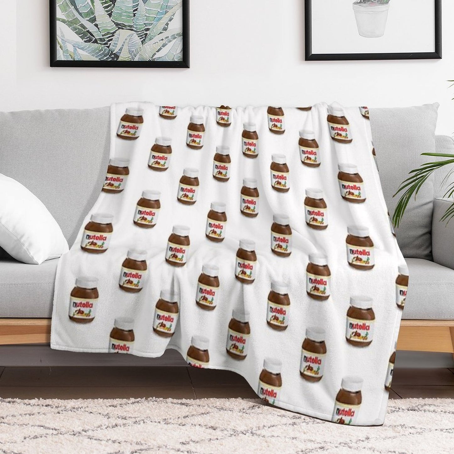 Real Nutella Throw Blanket