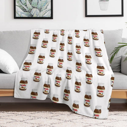 Real Nutella Throw Blanket
