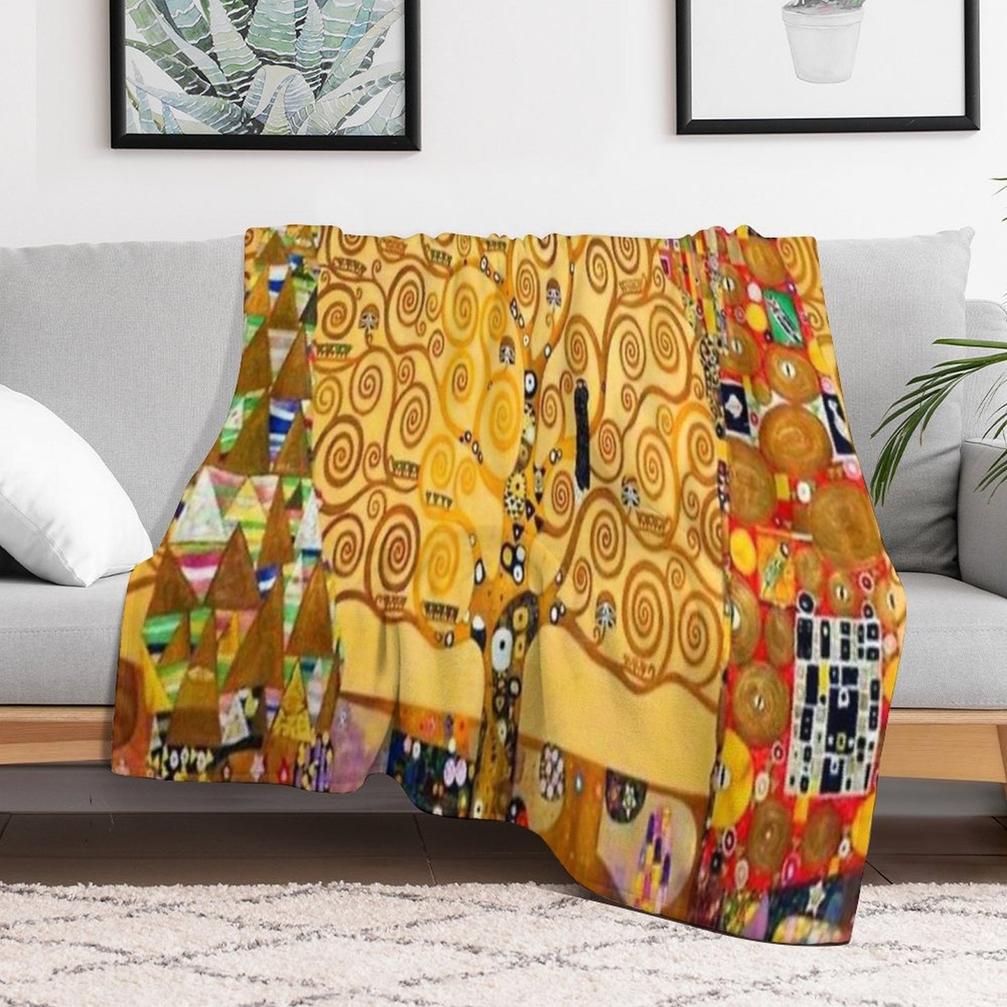 Gustav Klimt - Tree of Life Throw Blanket