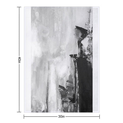 Gray Abstract Throw Blanket