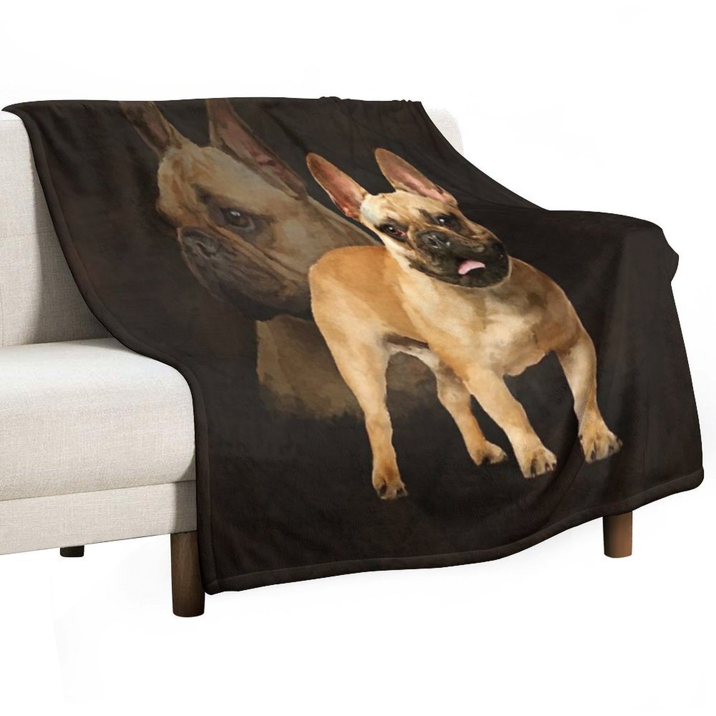 French Bulldog -Frenchie Dog Throw Blanket