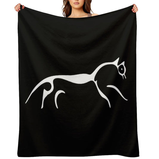 White Horse Throw Blanket