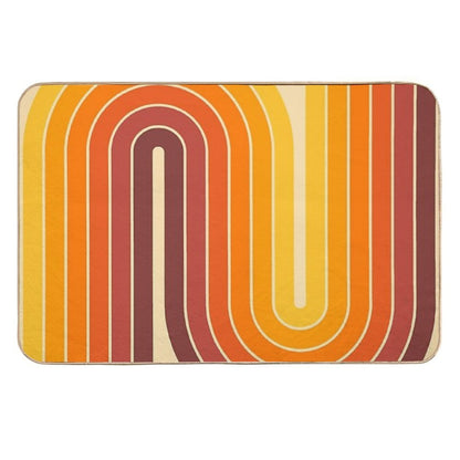 Retro Geometric Double Arch Design 522  Pet-Safe Bath Mat