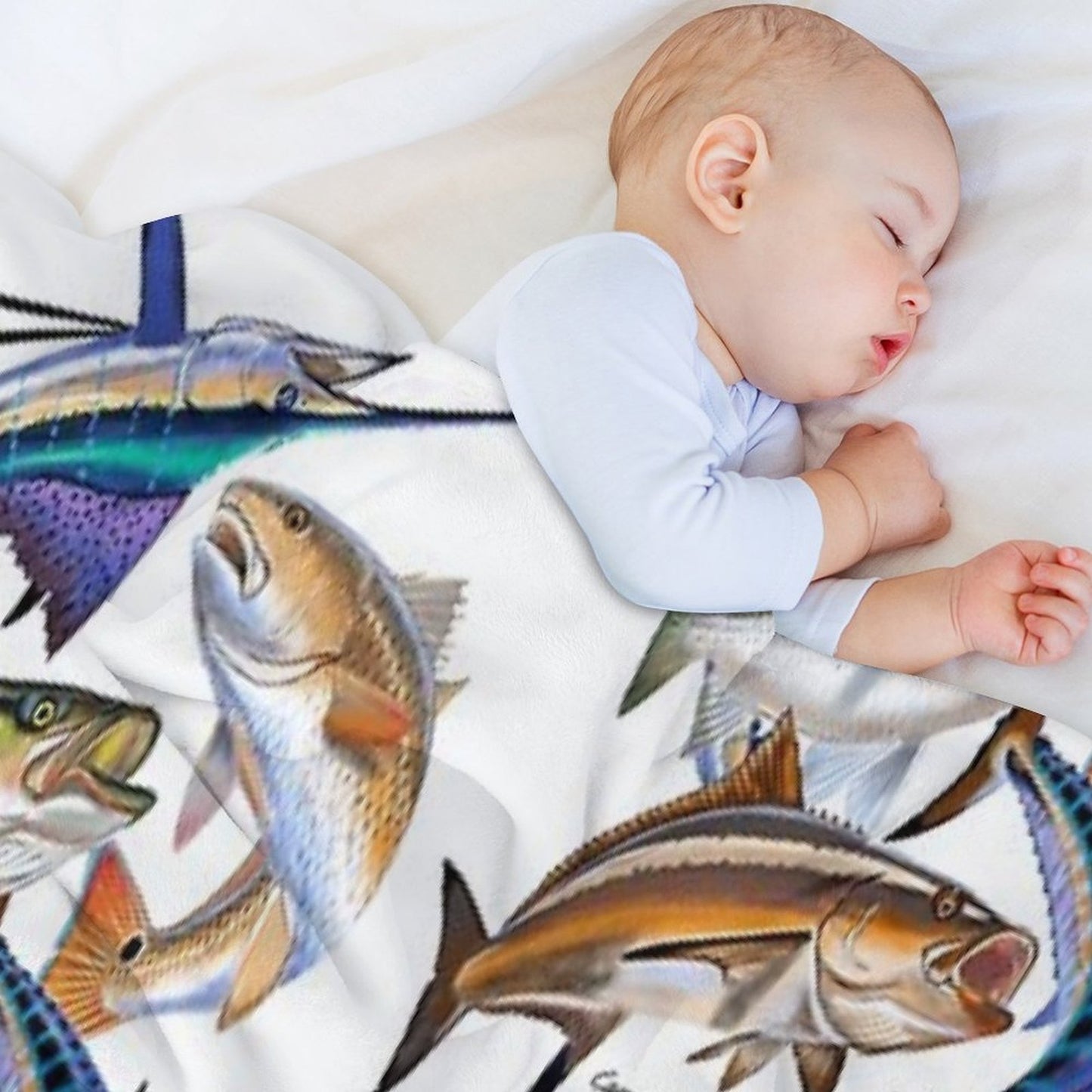 Gamefish Collage Throw Blanket