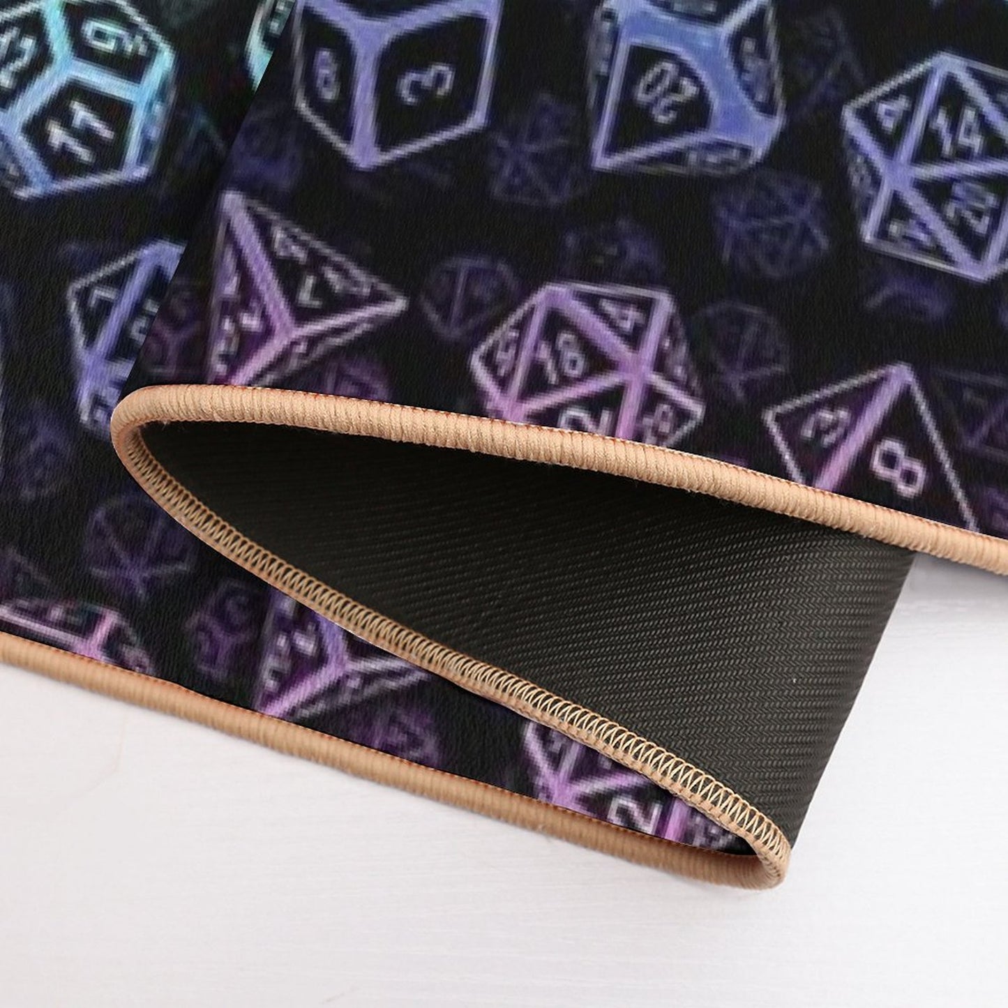D20 Dice Set Pattern (Rainbow) Bath Mat