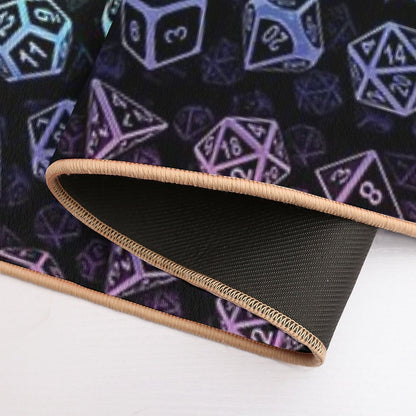 D20 Dice Set Pattern (Rainbow) Bath Mat