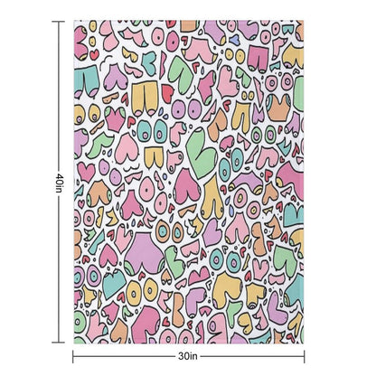 Fun Boobies Throw Blanket