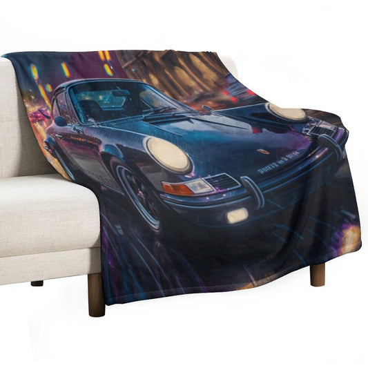 Porch 911 in The Streets Throw Blanket