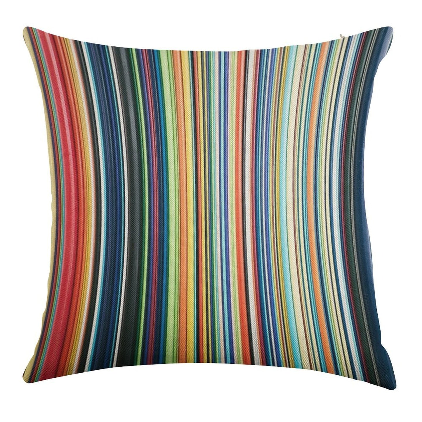Multicolored Stripes Linen Throw Pillow Cover